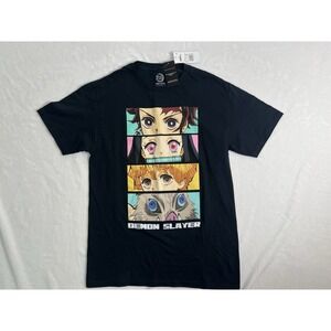 Morris Aniplex Demon Slayer Graphic Print Black Crew Neck Short Sleeve T-Shirt S